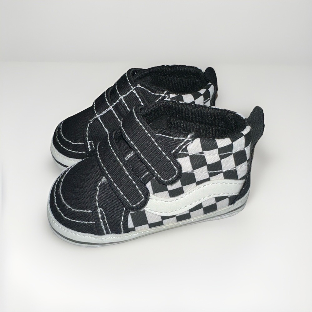 Baby Sz 2 Checkered Canvas Soft Bottom Checkerboard Slippers Vans Look Alike